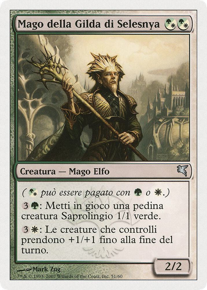 Selesnya Guildmage (Italian) - "Mago della Gilda di Selesnya", Magic Encyclopedia 2005 (Salvat/Hachette) B51