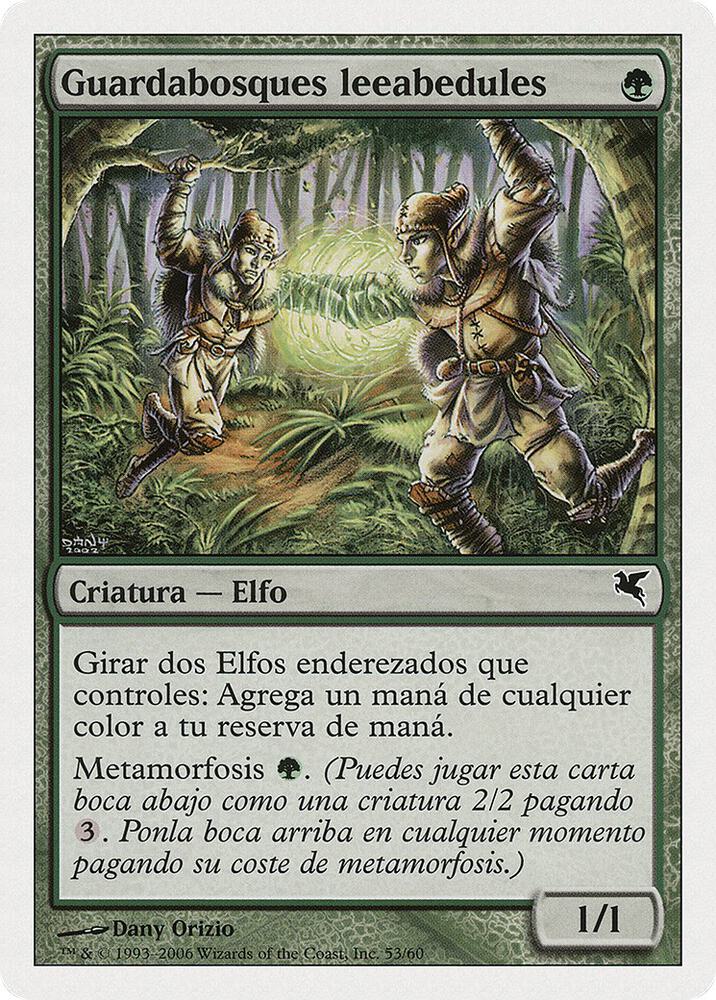 Birchlore Rangers (Spanish) - "Guardabosques leeabedules" (B53), Magic Encyclopedia 2005 (Salvat/Hachette) B53