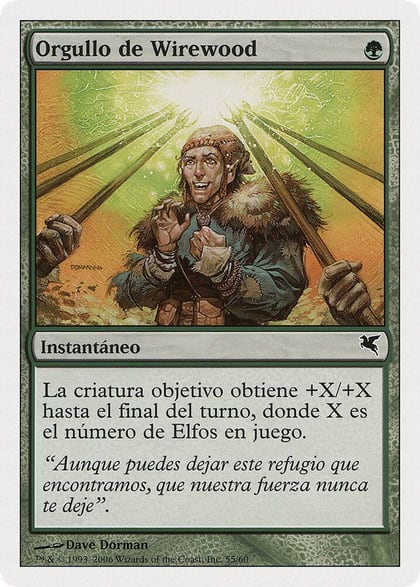 Wirewood Pride (Spanish) - "Orgullo de Wirewood" (B55), Magic Encyclopedia 2005 (Salvat/Hachette) B55