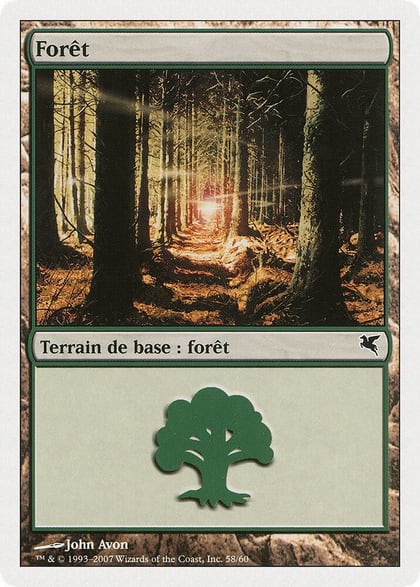 Forest (French) - "Foret" (B58), Magic Encyclopedia 2005 (Salvat/Hachette) B58