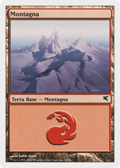 Mountain (Italian) - "Montagna" (C12), Magic Encyclopedia 2005 (Salvat/Hachette) C12