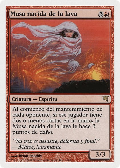 Lavaborn Muse (Spanish) - "Musa nacida de la lava", Magic Encyclopedia 2005 (Salvat/Hachette) C13