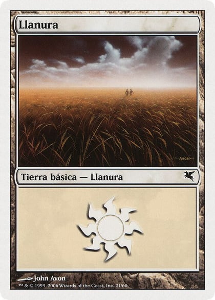 Plains (Spanish) - "Llanura" (C21), Magic Encyclopedia 2005 (Salvat/Hachette) C21