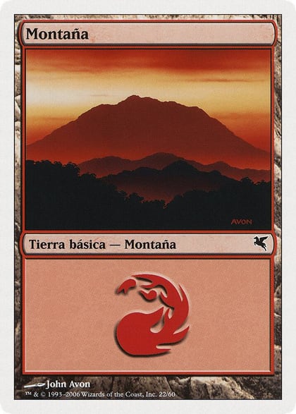 Mountain (Spanish) - "Montana" (C22), Magic Encyclopedia 2005 (Salvat/Hachette) C22