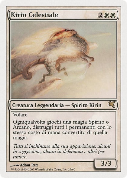 Celestial Kirin (Italian) - "Kirin Celestiale", Magic Encyclopedia 2005 (Salvat/Hachette) C25