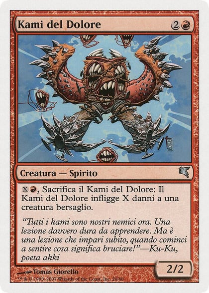 Pain Kami (Italian) - "Kami del Dolore" (C29), Magic Encyclopedia 2005 (Salvat/Hachette) C29