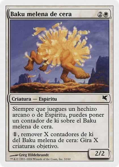 Waxmane Baku (Spanish) - "Baku melena de cera" (C32), Magic Encyclopedia 2005 (Salvat/Hachette) C32