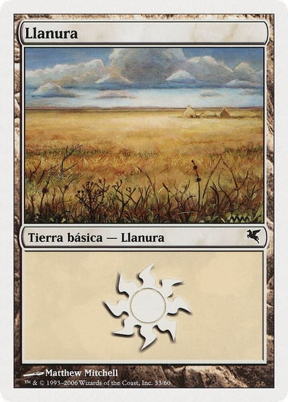 Plains (Spanish) - "Llanura" (C33), Magic Encyclopedia 2005 (Salvat/Hachette) C33