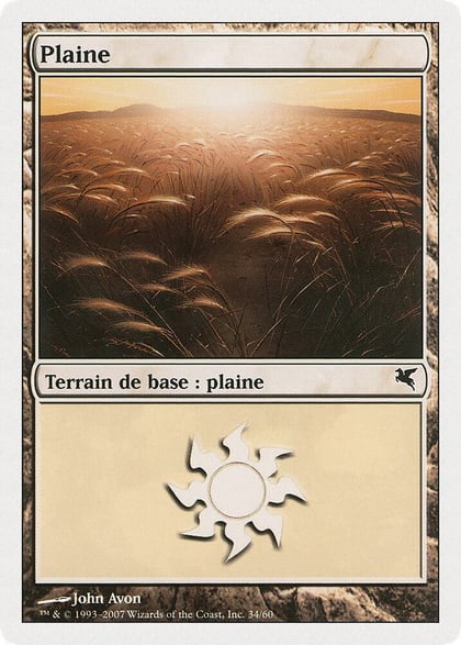 Plains (French) - "Plaine" (C34), Magic Encyclopedia 2005 (Salvat/Hachette) C34