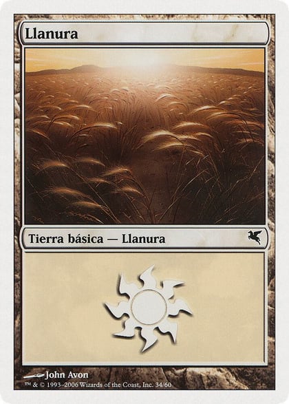 Plains (Spanish) - "Llanura" (C34), Magic Encyclopedia 2005 (Salvat/Hachette) C34