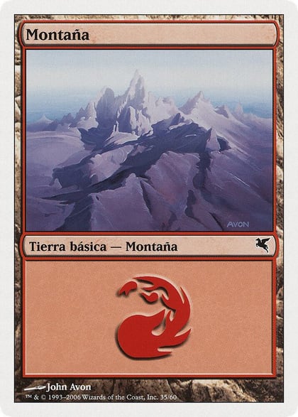 Mountain (Spanish) - "Montana" (C35), Magic Encyclopedia 2005 (Salvat/Hachette) C35