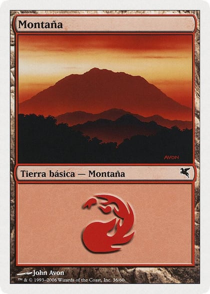 Mountain (Spanish) - "Montana" (C36), Magic Encyclopedia 2005 (Salvat/Hachette) C36