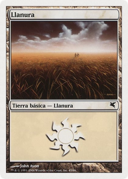 Plains (Spanish) - "Llanura" (C45), Magic Encyclopedia 2005 (Salvat/Hachette) C45