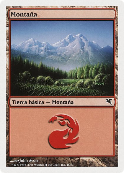 Mountain (Spanish) - "Montana" (C48), Magic Encyclopedia 2005 (Salvat/Hachette) C48