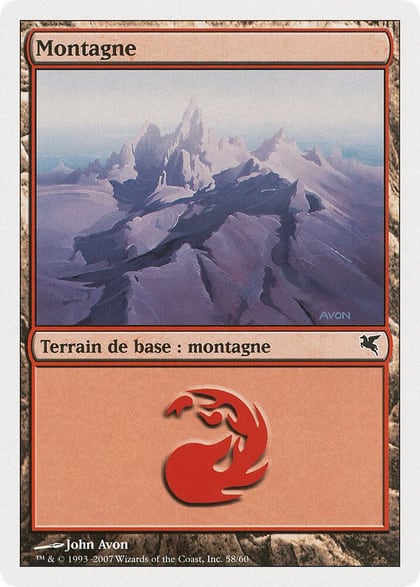 Mountain (French) - "Montagne" (C58), Magic Encyclopedia 2005 (Salvat/Hachette) C58