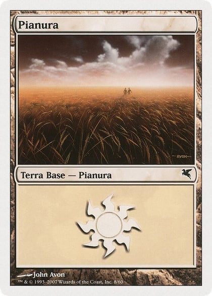 Plains (Italian) - "Pianura" (C8), Magic Encyclopedia 2005 (Salvat/Hachette) C8