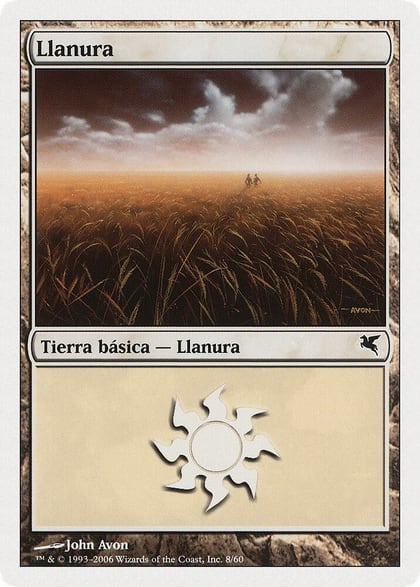 Plains (Spanish) - "Llanura" (C8), Magic Encyclopedia 2005 (Salvat/Hachette) C8