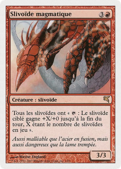 Magma Sliver (French) - "Slivoïde magmatique", Magic Encyclopedia 2005 (Salvat/Hachette) D1
