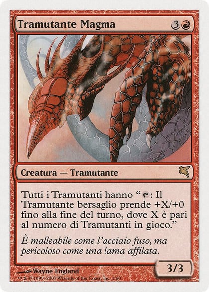 Magma Sliver (Italian) - "Tramutante Magma", Magic Encyclopedia 2005 (Salvat/Hachette) D1