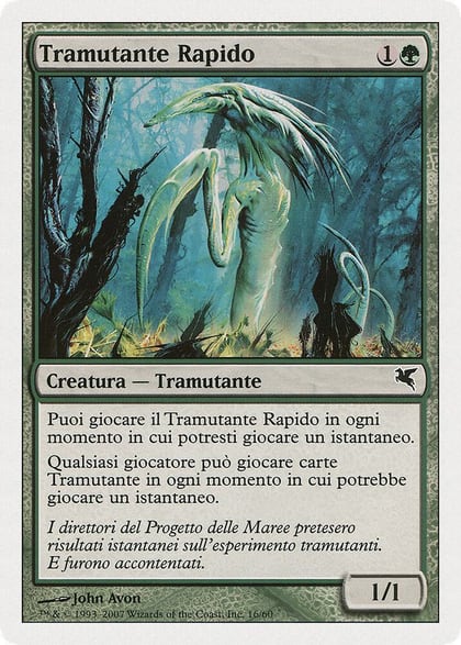 Quick Sliver (Italian) - "Tramutante Rapido", Magic Encyclopedia 2005 (Salvat/Hachette) D16
