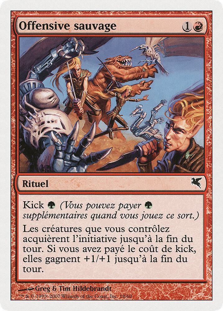 Savage Offensive (French) - "Offensive sauvage", Magic Encyclopedia 2005 (Salvat/Hachette) D18