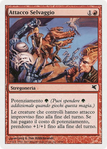 Savage Offensive (Italian) - "Attacco Selvaggio", Magic Encyclopedia 2005 (Salvat/Hachette) D18