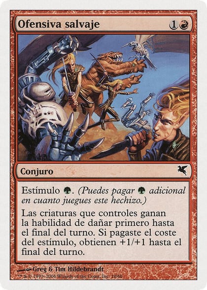 Savage Offensive (Spanish) - "Ofensiva salvaje", Magic Encyclopedia 2005 (Salvat/Hachette) D18