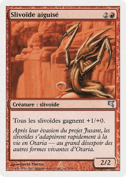 Blade Sliver (French) - "Slivoïde aiguisé", Magic Encyclopedia 2005 (Salvat/Hachette) D2