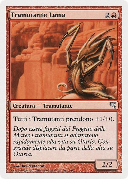 Blade Sliver (Italian) - "Tramutante Lama", Magic Encyclopedia 2005 (Salvat/Hachette) D2