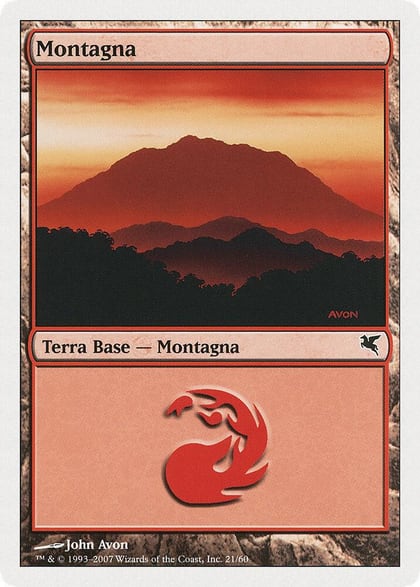 Mountain (Italian) - "Montagna" (D21), Magic Encyclopedia 2005 (Salvat/Hachette) D21