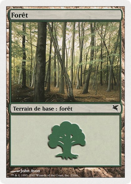 Forest (French) - "Foret" (D23), Magic Encyclopedia 2005 (Salvat/Hachette) D23