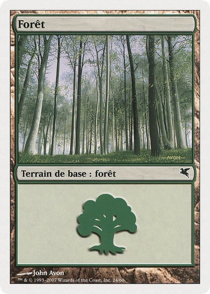 Forest (French) - "Foret" (D24), Magic Encyclopedia 2005 (Salvat/Hachette) D24