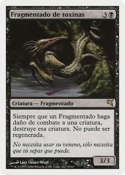 Toxin Sliver (Spanish) - "Fragmentado de toxinas", Magic Encyclopedia 2005 (Salvat/Hachette) D25