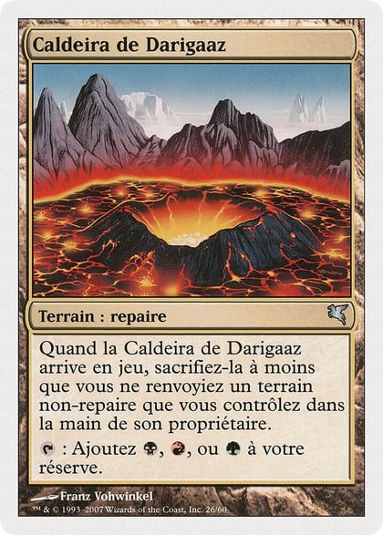 Darigaaz's Caldera (French) - "Caldeira de Darigaaz", Magic Encyclopedia 2005 (Salvat/Hachette) D26