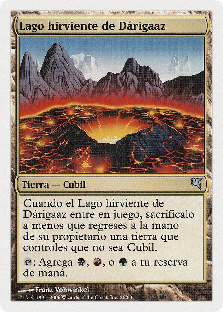 Darigaaz's Caldera (Spanish) - "Lago hirviente de Dárigaaz", Magic Encyclopedia 2005 (Salvat/Hachette) D26
