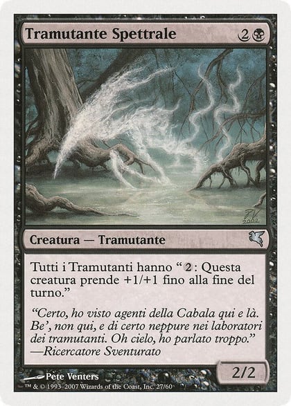 Spectral Sliver (Italian) - "Tramutante Spettrale", Magic Encyclopedia 2005 (Salvat/Hachette) D27