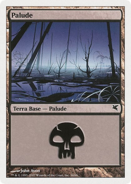 Swamp (Italian) - "Palide" (D34), Magic Encyclopedia 2005 (Salvat/Hachette) D34