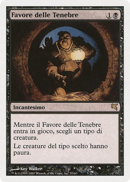 Cover of Darkness (Italian) - "Favore delle Tenebre", Magic Encyclopedia 2005 (Salvat/Hachette) D37