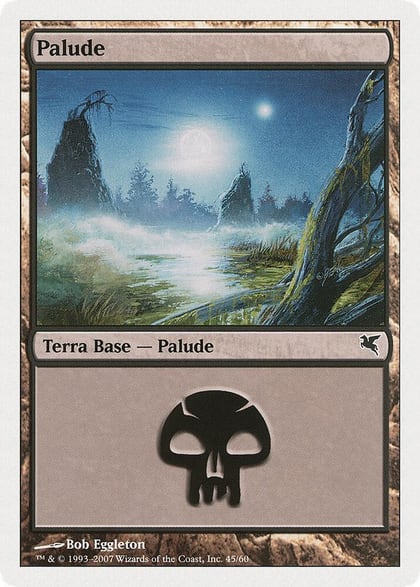 Swamp (Italian) - "Palide" (D45), Magic Encyclopedia 2005 (Salvat/Hachette) D45
