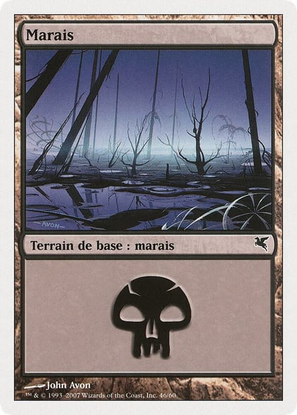 Swamp (French) - "Marais" (D46), Magic Encyclopedia 2005 (Salvat/Hachette) D46