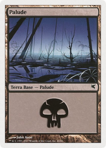 Swamp (Italian) - "Palide" (D46), Magic Encyclopedia 2005 (Salvat/Hachette) D46