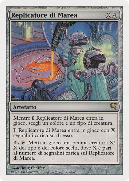 Riptide Replicator (Italian) - "Replicatore di Marea", Magic Encyclopedia 2005 (Salvat/Hachette) D49