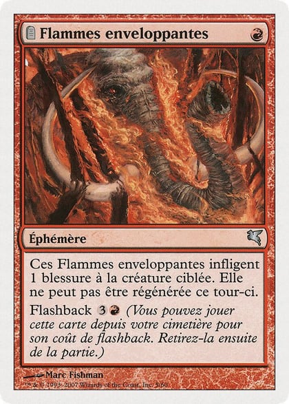 Engulfing Flames (French) - "Flammes enveloppantes", Magic Encyclopedia 2005 (Salvat/Hachette) D5