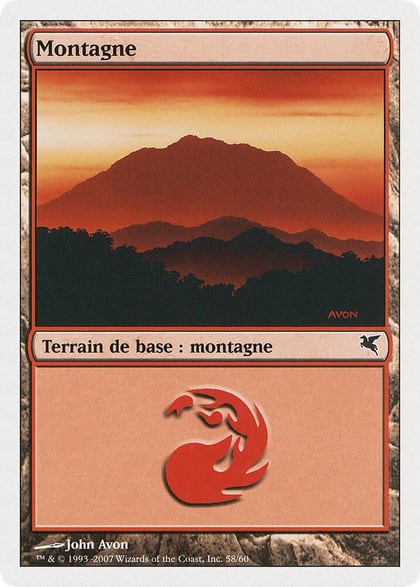 Mountain (French) - "Montagne" (D58), Magic Encyclopedia 2005 (Salvat/Hachette) D58