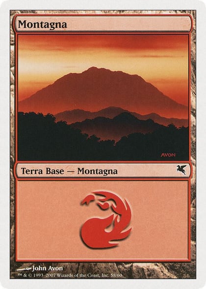 Mountain (Italian) - "Montagna" (D58), Magic Encyclopedia 2005 (Salvat/Hachette) D58