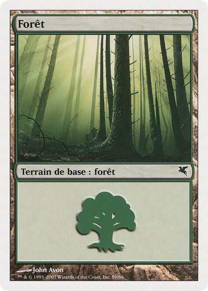 Forest (French) - "Foret" (D59), Magic Encyclopedia 2005 (Salvat/Hachette) D59