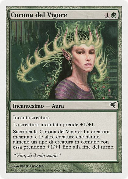 Crown of Vigor (Italian) - "Corona del Vigore", Magic Encyclopedia 2005 (Salvat/Hachette) D6