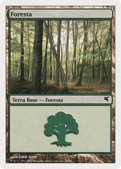 Forest (Italian) - "Foresta" (D60), Magic Encyclopedia 2005 (Salvat/Hachette) D60