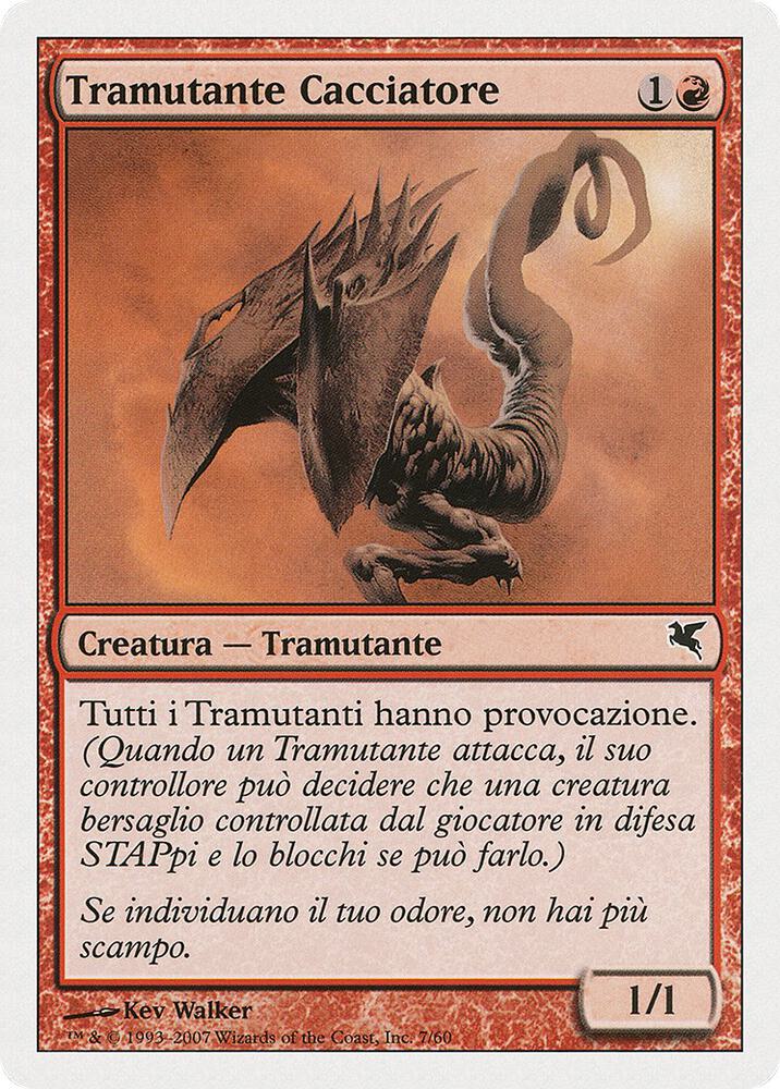Hunter Sliver (Italian) - "Tramutante Cacciatore", Magic Encyclopedia 2005 (Salvat/Hachette) D7