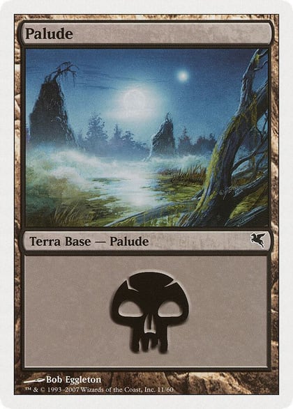 Swamp (Italian) - "Palide" (E11), Magic Encyclopedia 2005 (Salvat/Hachette) E11